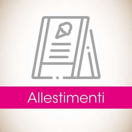 Stampa e personalizzazione allestimenti per punto vendita, fiere e manifestazioni.