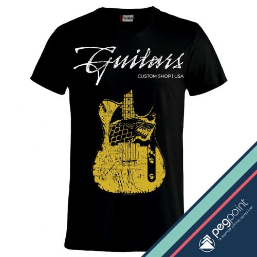 T-shirt Unisex Guitars stampa digitale diretta - PegPoint