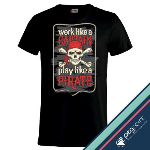 T-shirt Unisex Captain Pirate stampa digitale diretta - PegPoint T-shirt Unisex Captain Pirate stampa digitale diretta - PegPoint