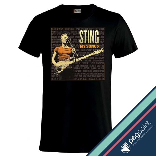 T-shirt Unisex Sting Police stampa digitale diretta - PegPoint