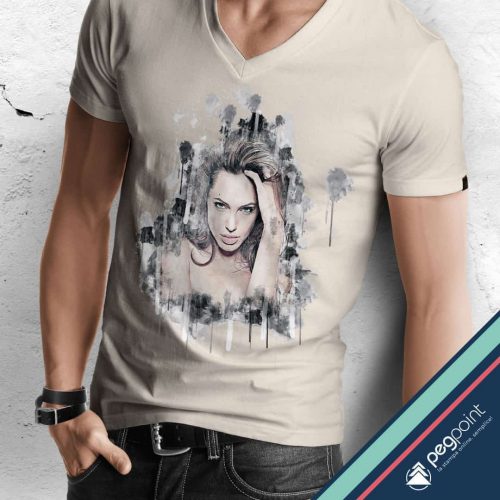 T-Shirt Unisex Angelina Jolie fashion stampa digitale diretta - PegPoint