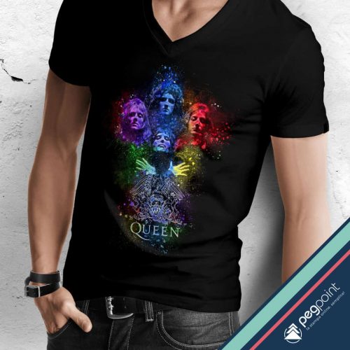 T-shirt Unisex Queen Freddie Mercury Bohemian Rhapsody stampa digitale diretta - PegPoint