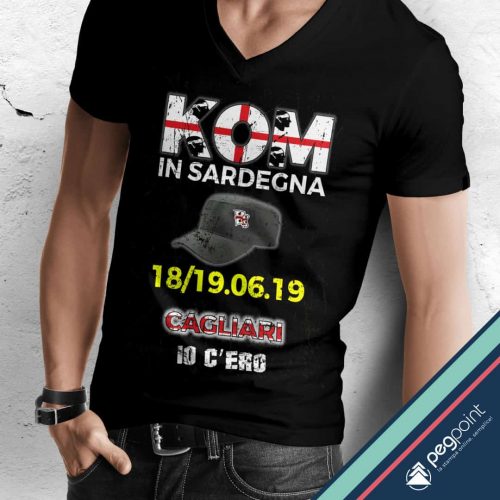 T-shirt Unisex Vasco Kom 2019 Cagliari stampa digitale diretta - PegPoint