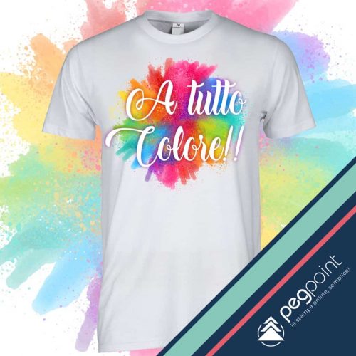 Stampa in DTF su T-shirt unisex bianca personalizzata - PegPoint