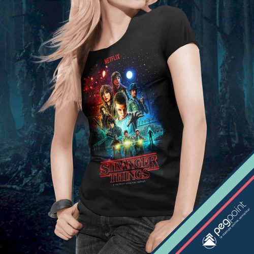 T-shirt donna Stranger Things 01 stampa digitale diretta - PegPoint