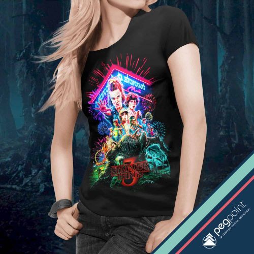T-shirt donna Stranger Things 03 stampa digitale diretta - PegPoint T-shirt donna Stranger Things 03 stampa digitale diretta - PegPoint