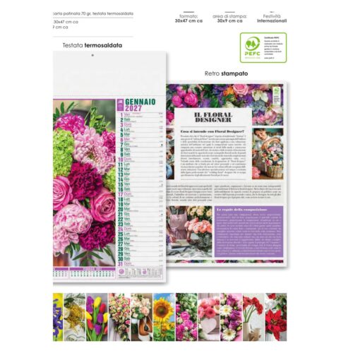 Calendario illustrato personalizzato PA103 Fiori 2027