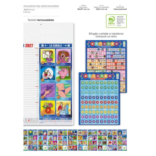 Calendario illustrato personalizzato PA114 Cabala 2027