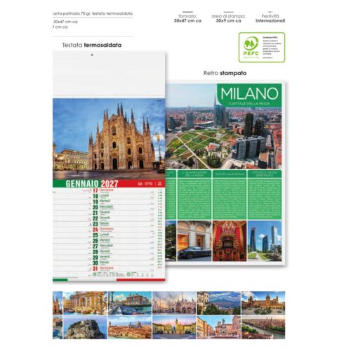 Calendario illustrato personalizzato PA116 Città d’Italia 2027