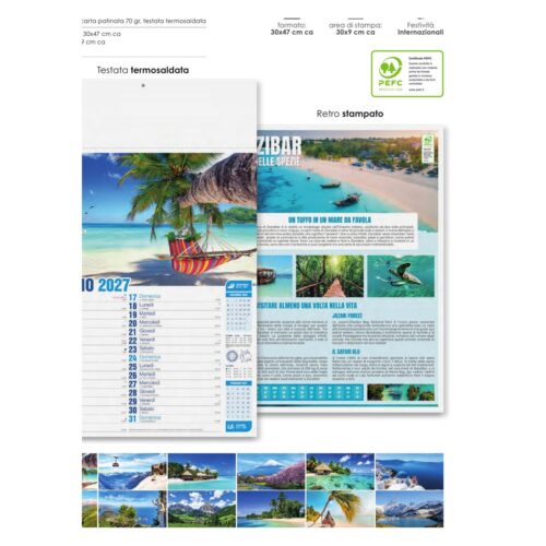 Calendario illustrato personalizzato PA117 Mete da sogno 2027