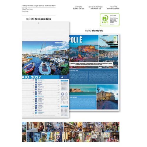 Calendario illustrato personalizzato PA118 Napoli è 2027