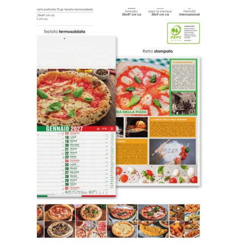 Calendario illustrato personalizzato PA136 Pizza 2027