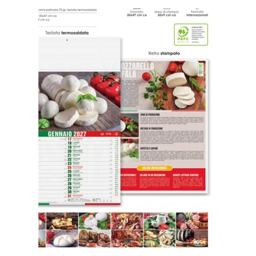 Calendario illustrato personalizzato PA140 Prodotti tipici 2027