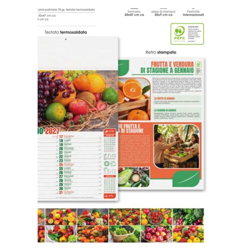 Calendario illustrato personalizzato PA146 Frutta e verdura 2027