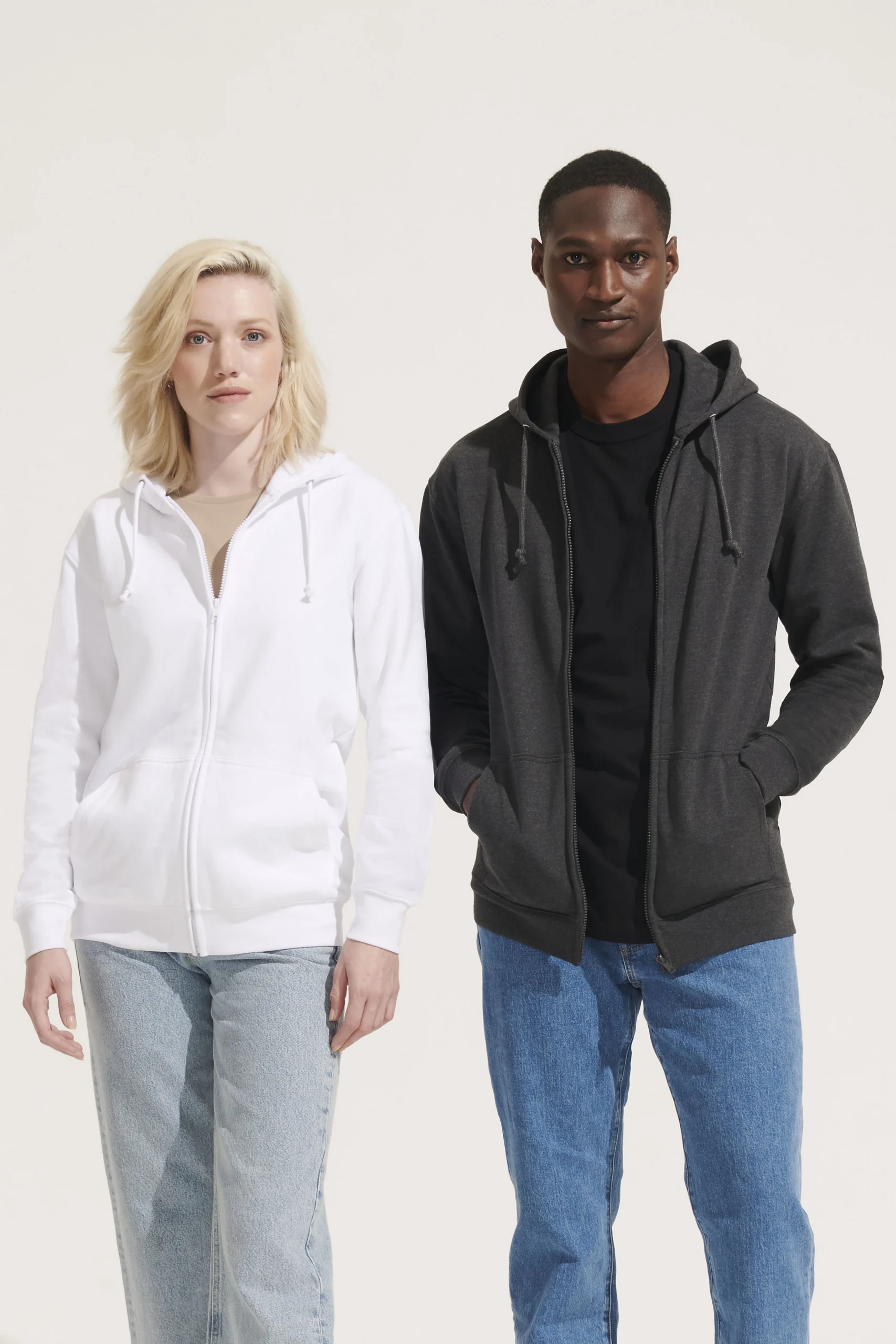 Felpa SOL’S Carter full zip con cappuccio personalizzabile con stampa DTF