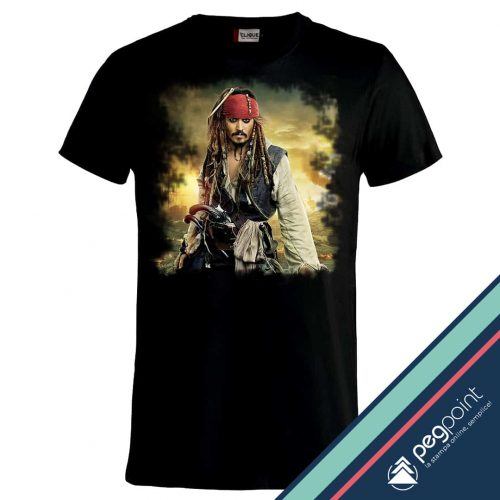 T-shirt Unisex Pirati dei Caraibi Pirates of caribbean Jack Sparrow stampa digitale diretta - PegPoint