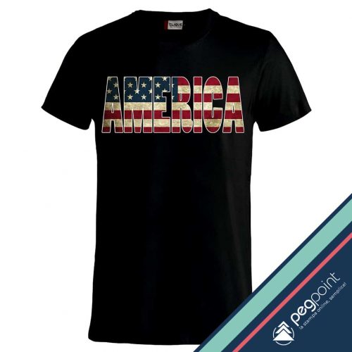T-shirt Unisex America stampa digitale diretta - PegPoint