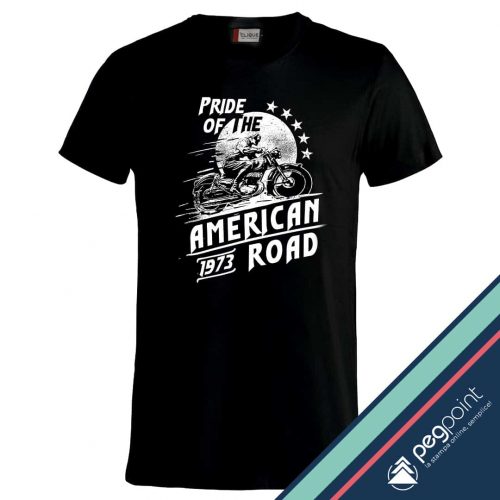 T-shirt Unisex American Road stampa digitale diretta - PegPoint
